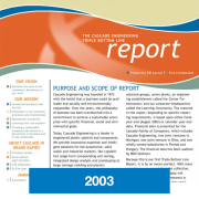 2003 Triple Bottom Line Report Cascade Engineering