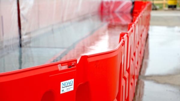 Flood barriers in action